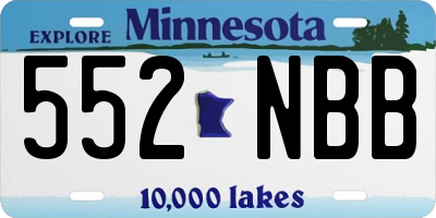 MN license plate 552NBB