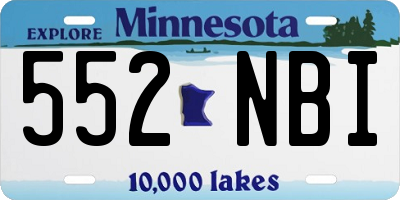 MN license plate 552NBI
