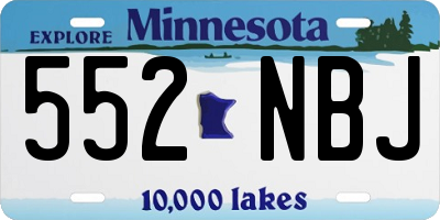 MN license plate 552NBJ