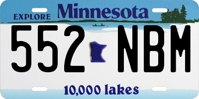 MN license plate 552NBM