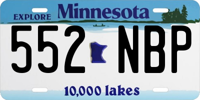 MN license plate 552NBP