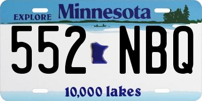 MN license plate 552NBQ