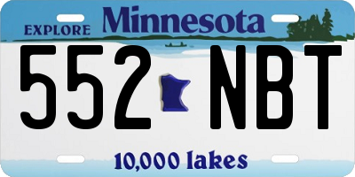 MN license plate 552NBT