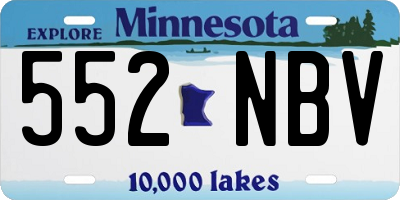 MN license plate 552NBV
