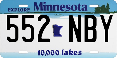 MN license plate 552NBY