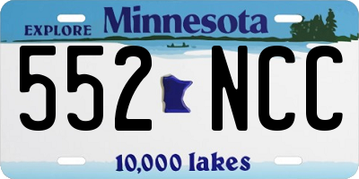 MN license plate 552NCC