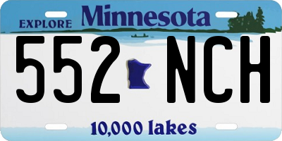 MN license plate 552NCH