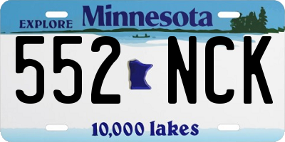MN license plate 552NCK