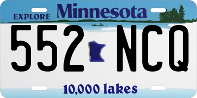 MN license plate 552NCQ