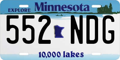 MN license plate 552NDG