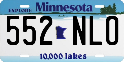 MN license plate 552NLO
