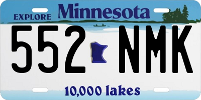 MN license plate 552NMK