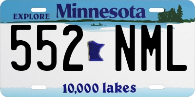 MN license plate 552NML
