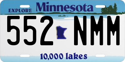 MN license plate 552NMM
