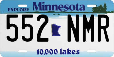 MN license plate 552NMR