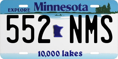 MN license plate 552NMS