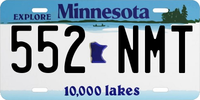 MN license plate 552NMT