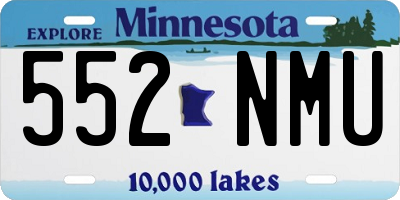 MN license plate 552NMU