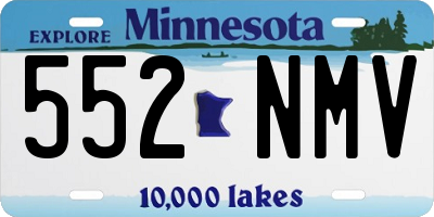 MN license plate 552NMV