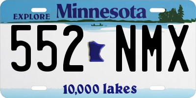 MN license plate 552NMX