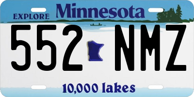 MN license plate 552NMZ