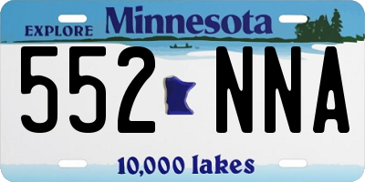 MN license plate 552NNA