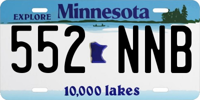 MN license plate 552NNB