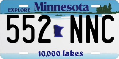 MN license plate 552NNC