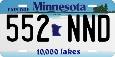 MN license plate 552NND