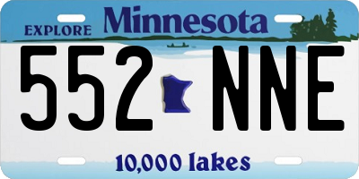 MN license plate 552NNE
