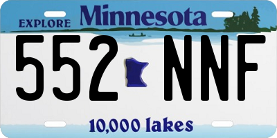 MN license plate 552NNF