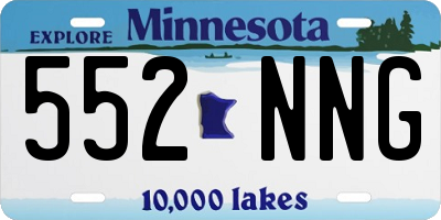 MN license plate 552NNG