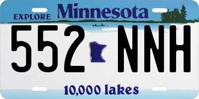 MN license plate 552NNH