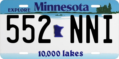 MN license plate 552NNI