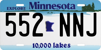 MN license plate 552NNJ