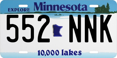 MN license plate 552NNK