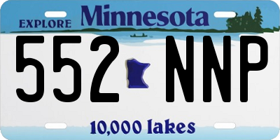 MN license plate 552NNP