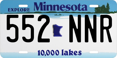 MN license plate 552NNR