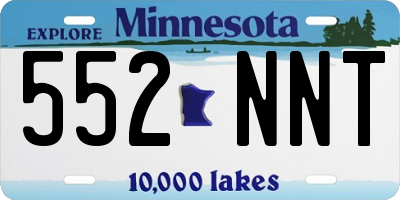 MN license plate 552NNT