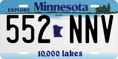MN license plate 552NNV