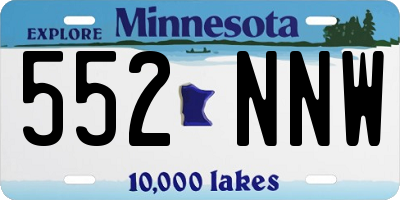 MN license plate 552NNW