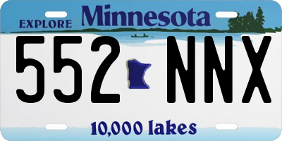 MN license plate 552NNX