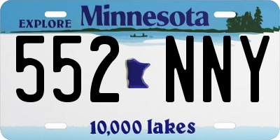 MN license plate 552NNY