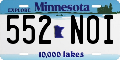 MN license plate 552NOI