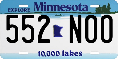 MN license plate 552NOO