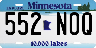MN license plate 552NOQ