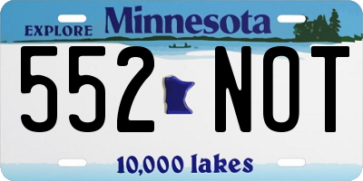 MN license plate 552NOT