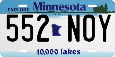 MN license plate 552NOY