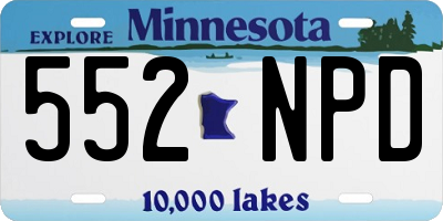 MN license plate 552NPD