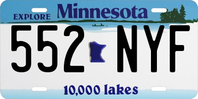 MN license plate 552NYF